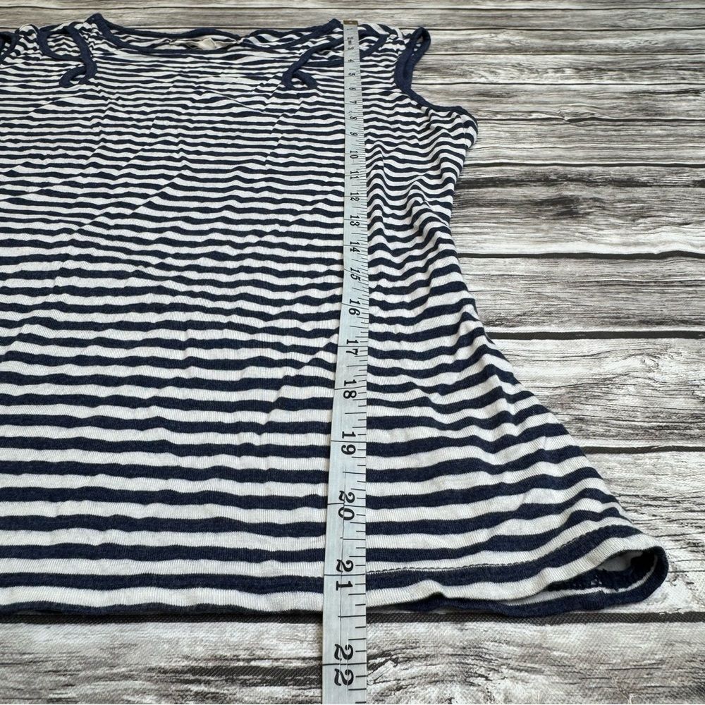 Max Studio London Women's Striped Sleeveless Blouse Tank Top Small - Picture 9 of 11